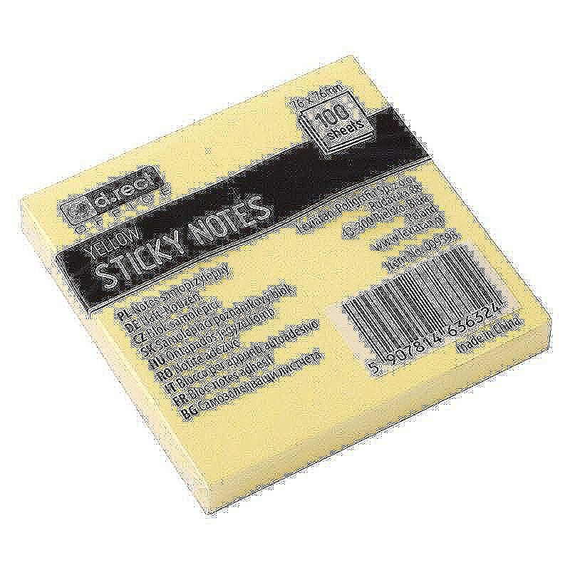 Sticky notes 76x76mm gul