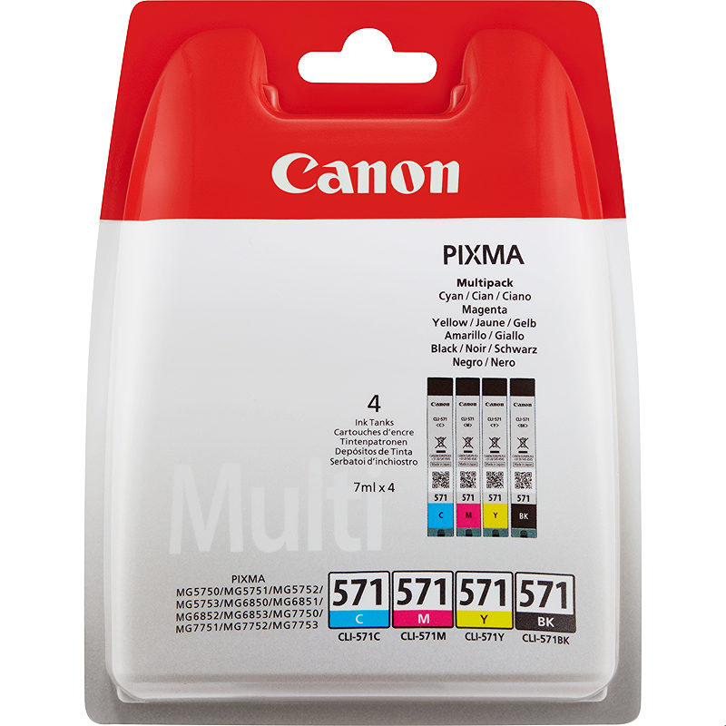 Canon 0386C005 blækpatron 4 stk Original Sort, Blå, Magenta, Gul