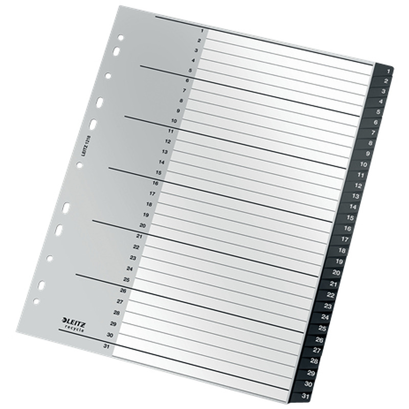 Leitz Recycle register 1-31, PP, ekstra bredt - Billede 2
