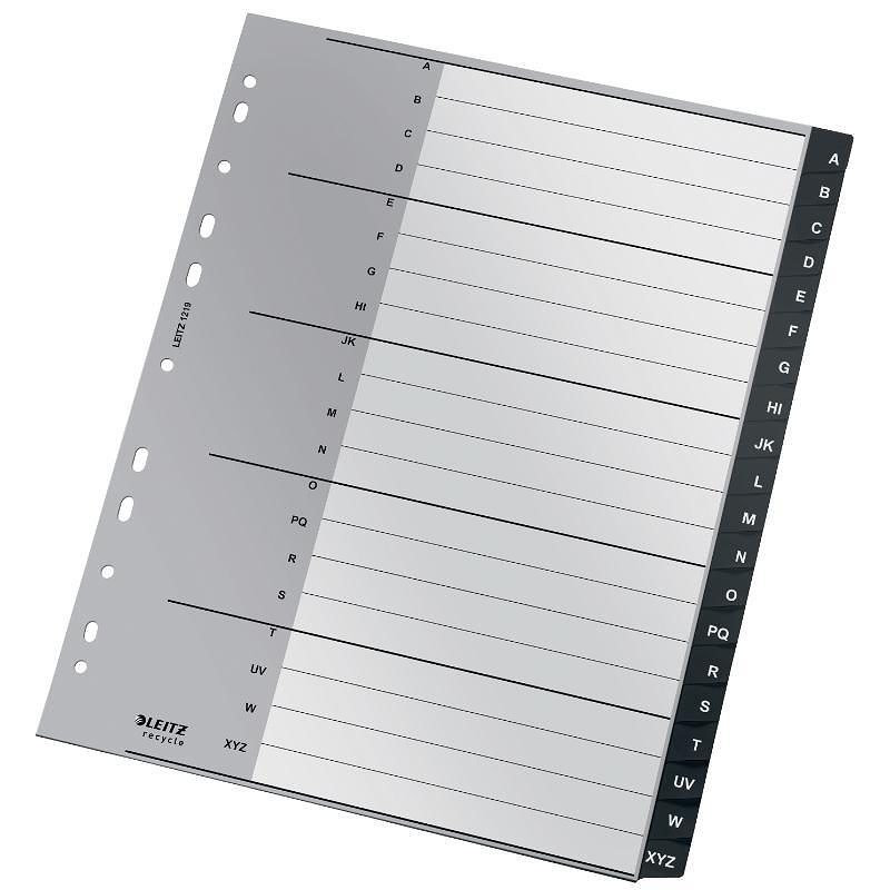 Leitz Recycle register A-Z, PP, ekstra bredt