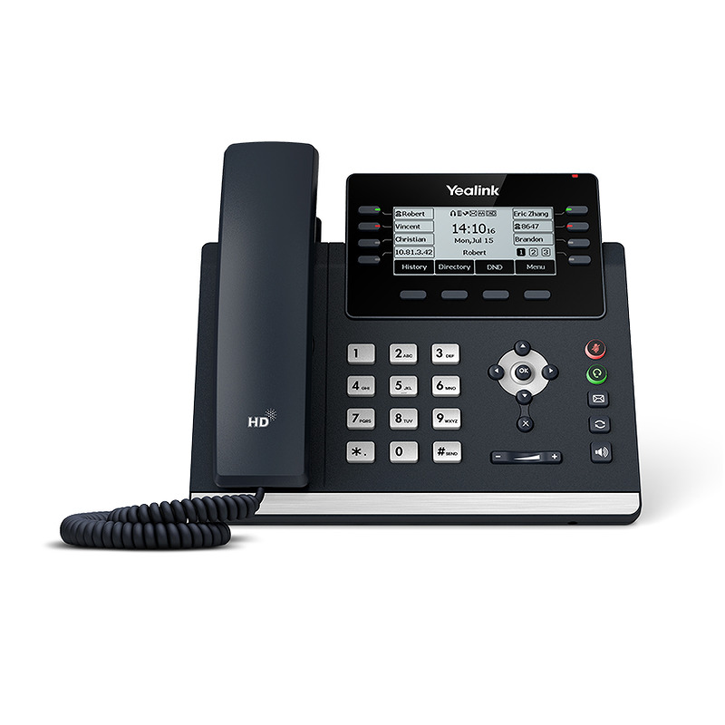 Yealink SIP-T43U IP-telefon Grå 12 Linier LCD Wi-Fi
