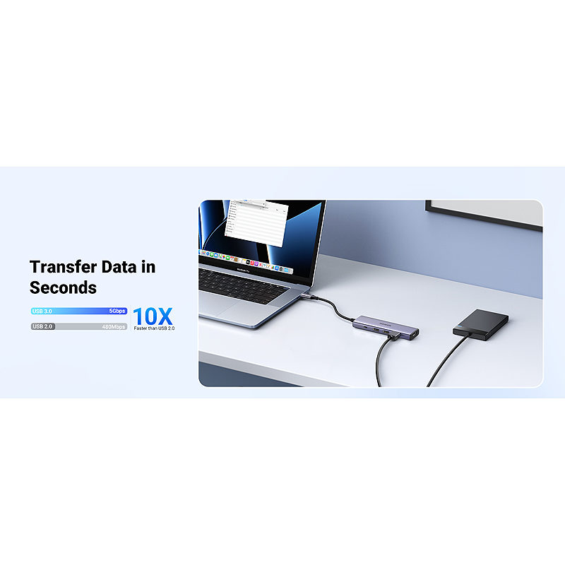 Ugreen 15596 laptop dock/port replicator - Billede 7