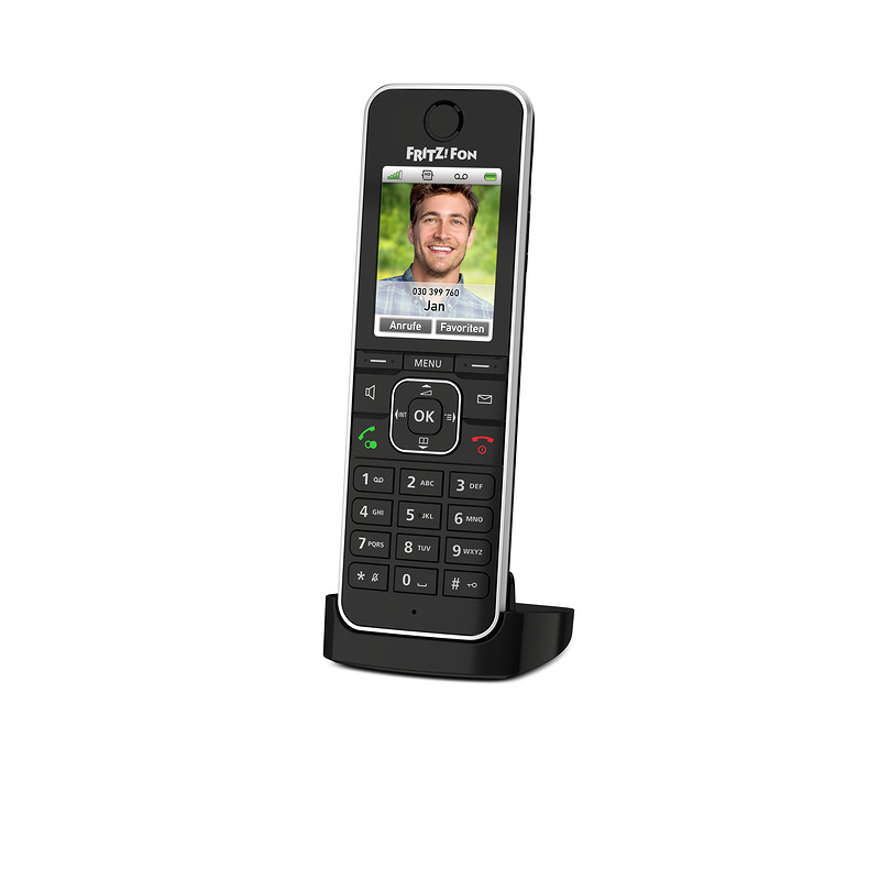 Fon FRITZ! C6 DECT telefon Nummervisning Sort