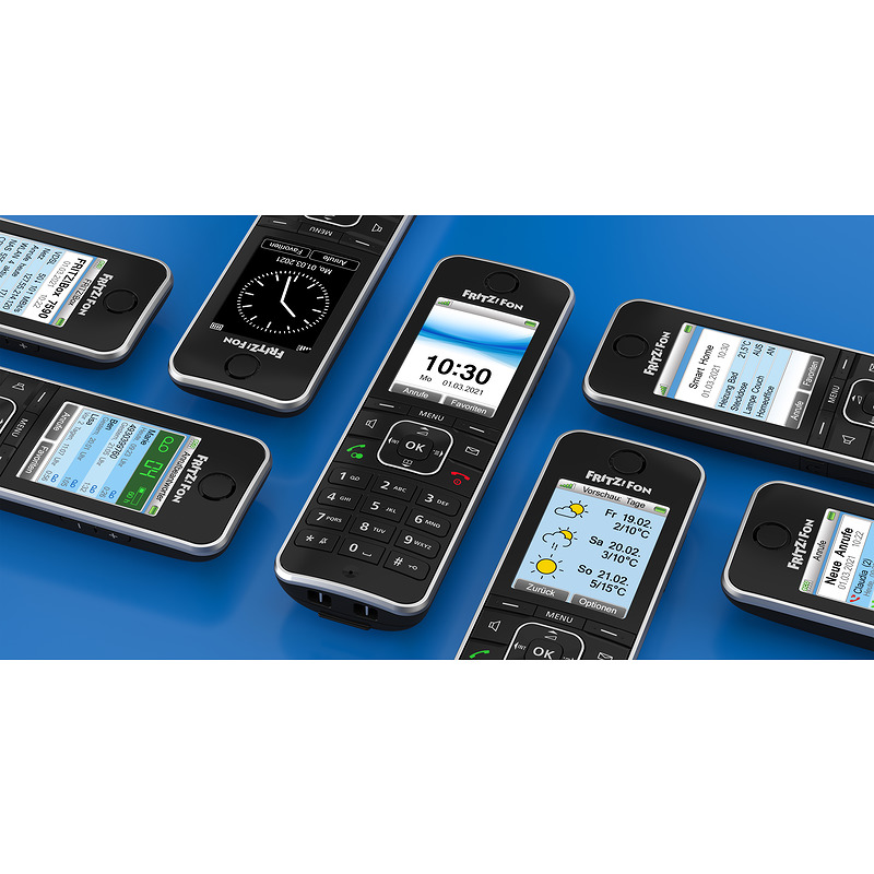 Fon FRITZ! C6 DECT telefon Nummervisning Sort - Billede 6