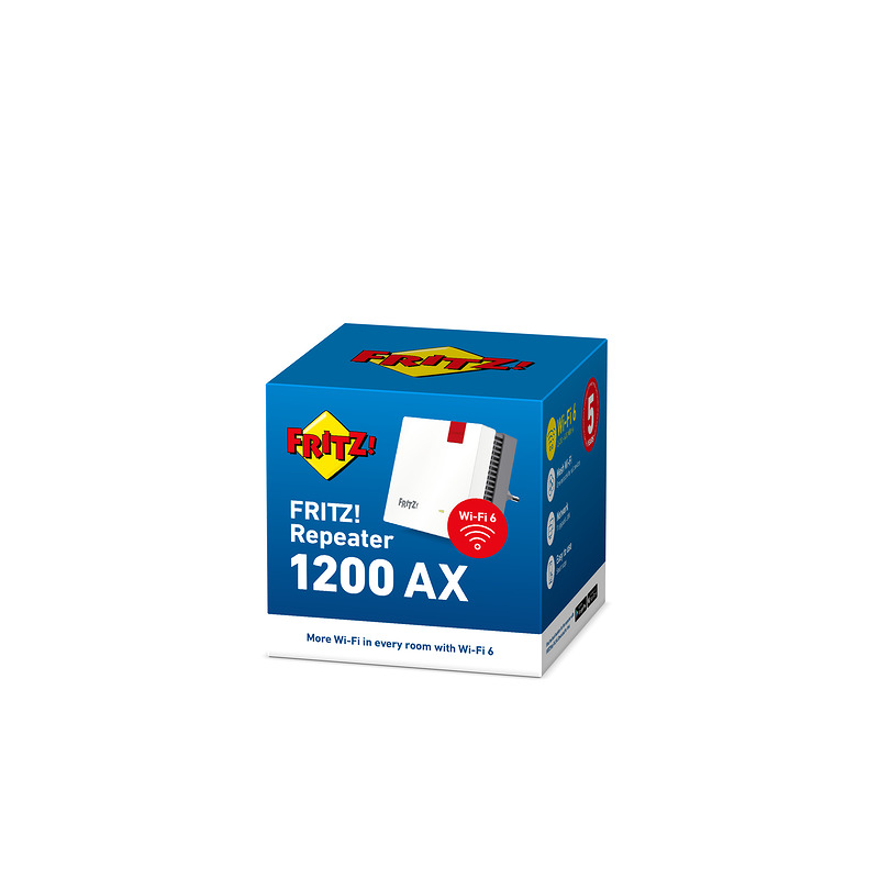 Repeater FRITZ! 1200 AX Netværksgentager 2400 Mbit/s Hvid - Billede 5