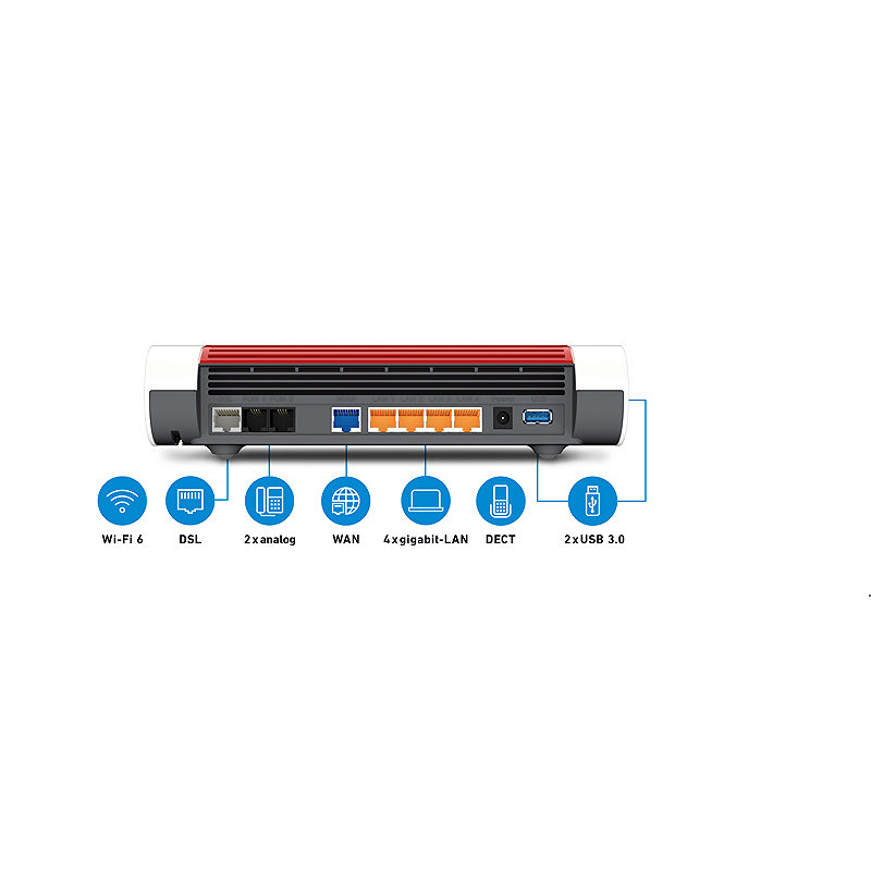 Box FRITZ! 7590 AX wireless router - Billede 2