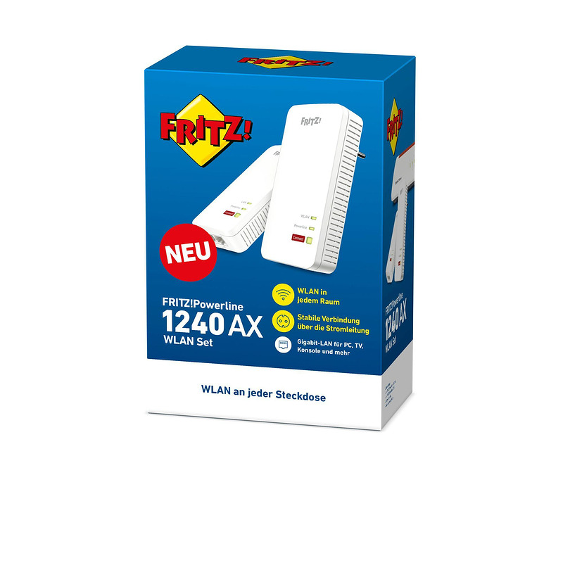 Powerline 1240 AX WLAN Set 1200 Mbit/s Ethernet LAN Wi-Fi Hvid 2 stk - Billede 3
