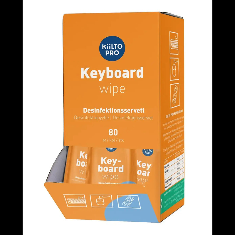 Plum Kiilto pro Keyboard Wipes Desinfektionsservietter