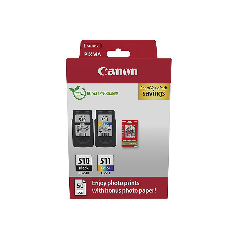 Canon 2970B017 blækpatron 2 stk Original Sort, Blå, Magenta, Gul