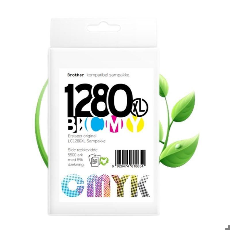 Brother LC1280 blæk sampak CMYK
