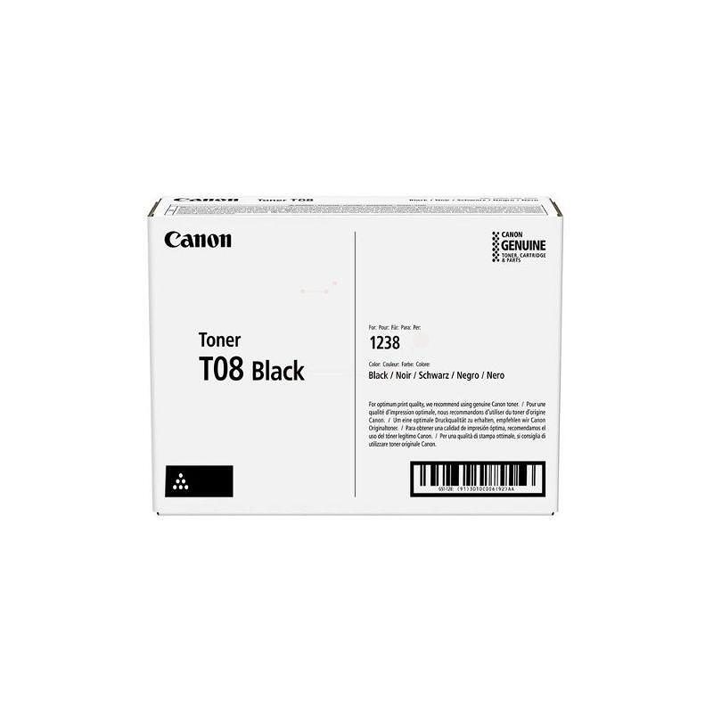 Canon TONER T08 BLACK tonerpatron 1 stk Original Sort