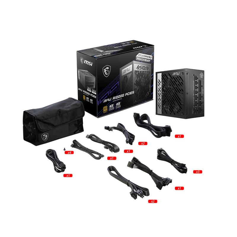 MSI MPG A1000G PCIE5 power supply unit - Billede 5