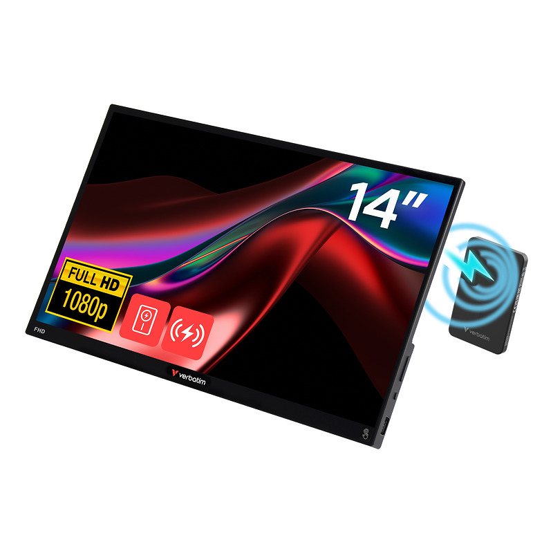 Verbatim Monitor 32088 / LIGHT mit Powerbank S Black" "(14 ")""
