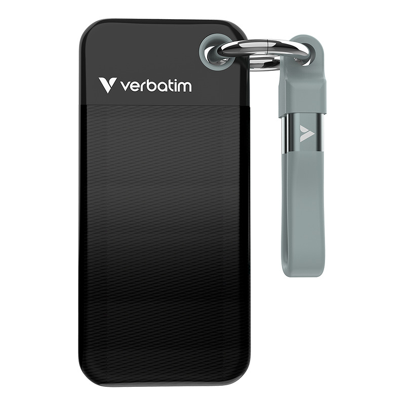 Verbatim Pocket SSD 1 TB USB Type-C 3.2 Gen 2 (3.1 Gen 2) Sort, Grå
