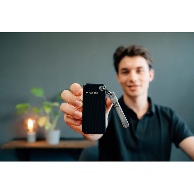 Verbatim Pocket SSD 1 TB USB Type-C 3.2 Gen 2 (3.1 Gen 2) Sort, Grå - Billede 4