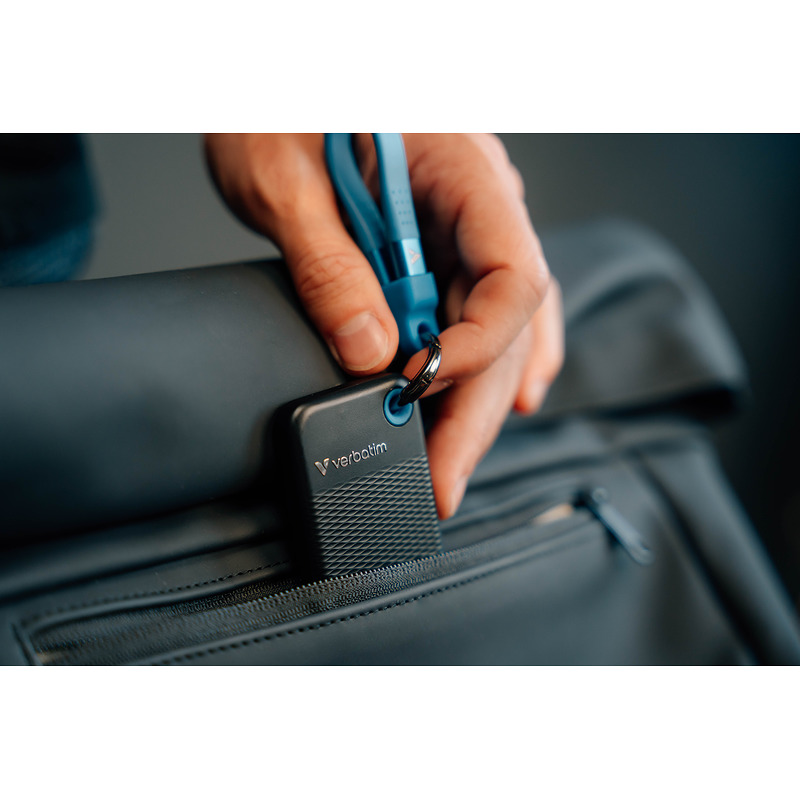 Verbatim Pocket SSD 1 TB USB Type-C 3.2 Gen 2 (3.1 Gen 2) Sort, Blå - Billede 5