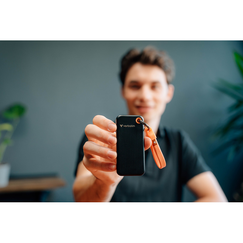 Verbatim Pocket SSD 1 TB USB Type-C 3.2 Gen 2 (3.1 Gen 2) Sort, Orange - Billede 4