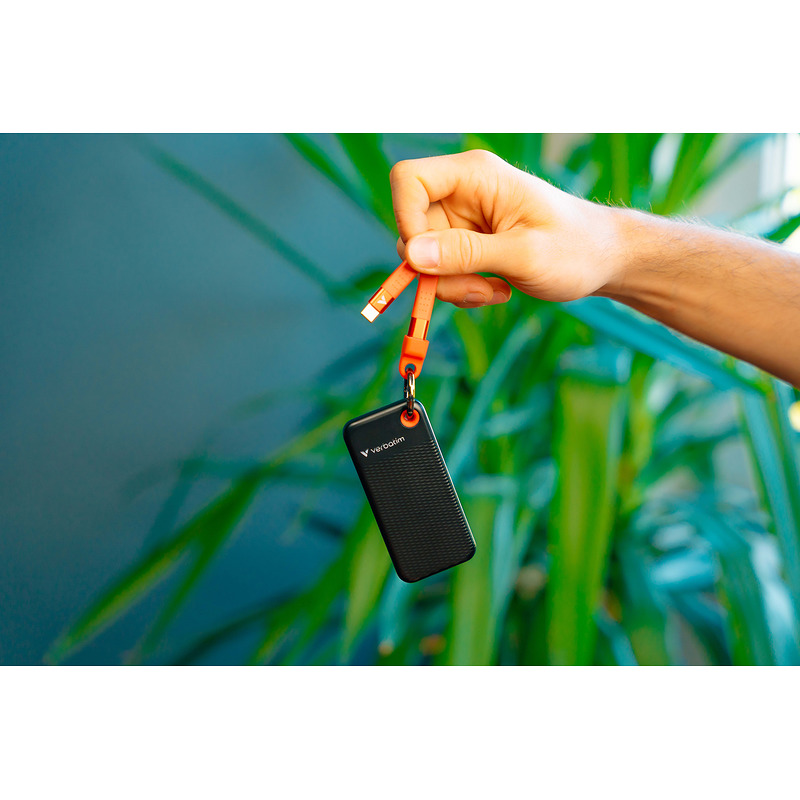 Verbatim Pocket SSD 1 TB USB Type-C 3.2 Gen 2 (3.1 Gen 2) Sort, Orange - Billede 5