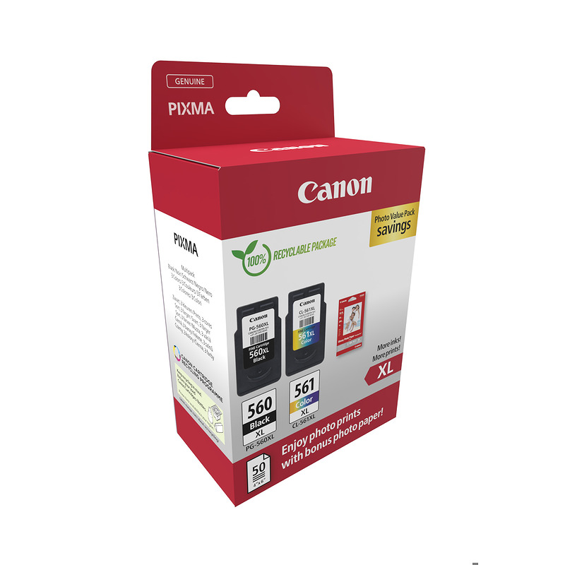Blækpatron, Canon pack CL-560XL/CL-561XL - Billede 2