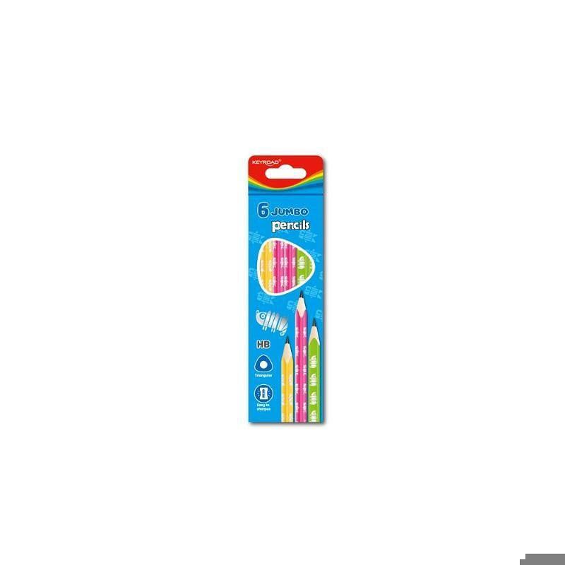 Jumbo blyanter triangular i 6  stk pakke