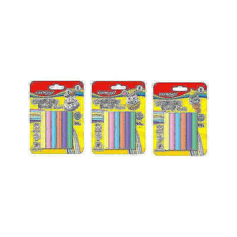 Modelervoks 90g 6 farver Neon