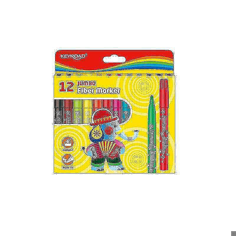 Fiber markers Jumbo 12 styks pakke