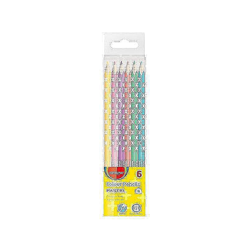 Farve blyanter Pastel 6 pak