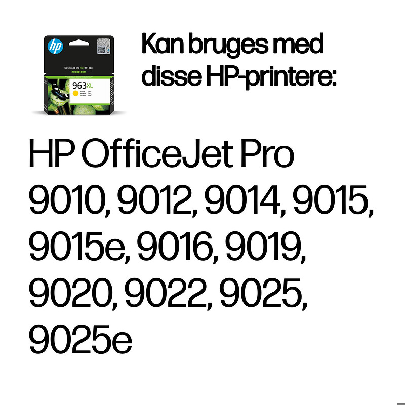 HP 963XL Original Ink-blækpatron med høj kapacitet, gul - Billede 2