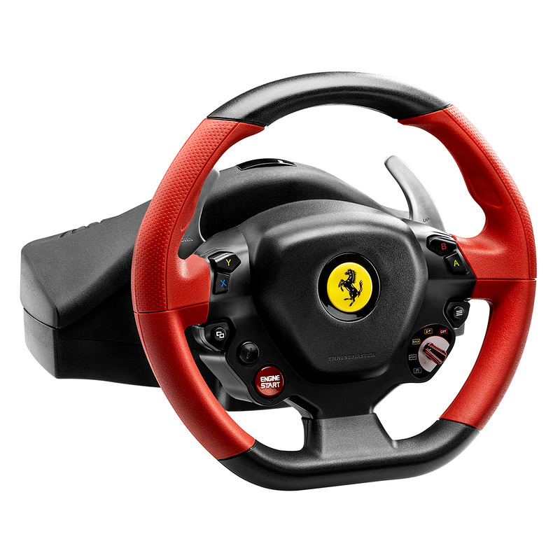 Thrustmaster Ferrari 458 Spider Sort, Rød USB Rat + Pedaler Xbox One - Billede 4