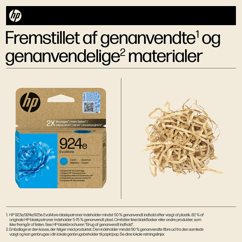 HP Original 924e EvoMore-blækpatron, cyan - Billede 3