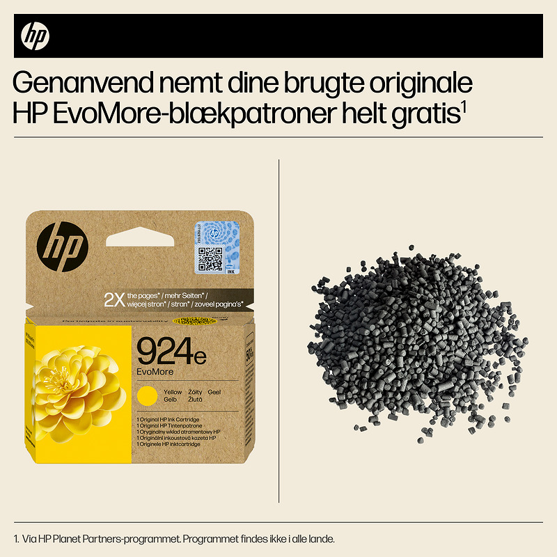 HP Original 924e EvoMore-blækpatron, gul - Billede 2