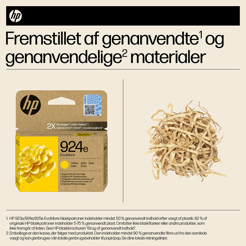 HP Original 924e EvoMore-blækpatron, gul - Billede 3