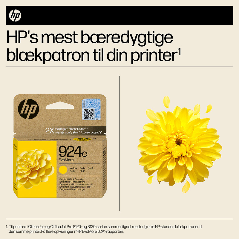 HP Original 924e EvoMore-blækpatron, gul - Billede 4