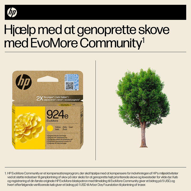 HP Original 924e EvoMore-blækpatron, gul - Billede 6