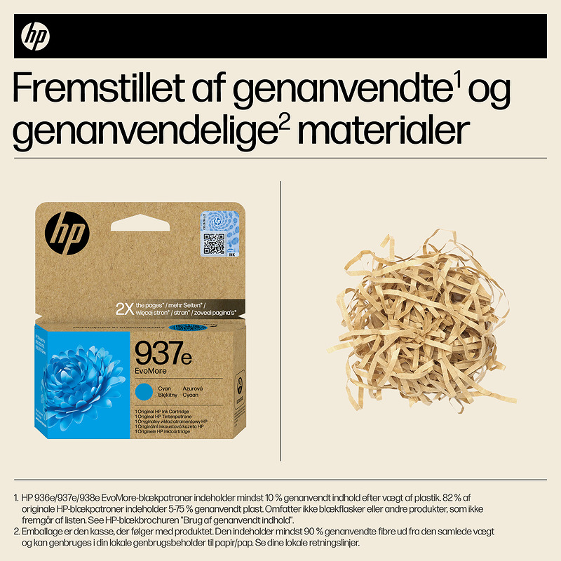 HP Original 937e EvoMore-blækpatron, cyan - Billede 5