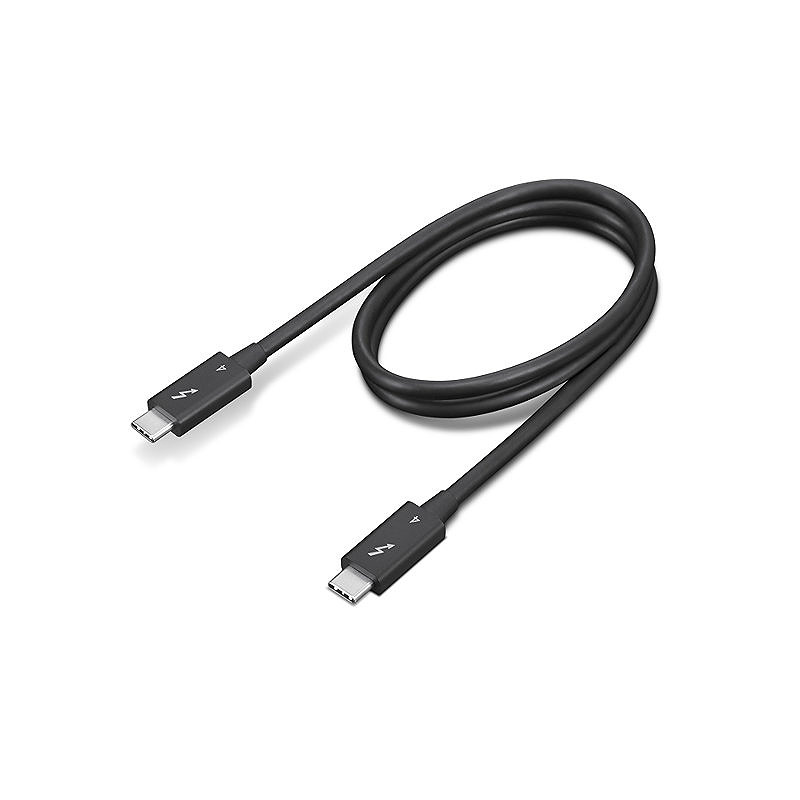 Lenovo 4X91K16968 Thunderbolt kabel 0,7 m 40 Gbit/sek. Sort