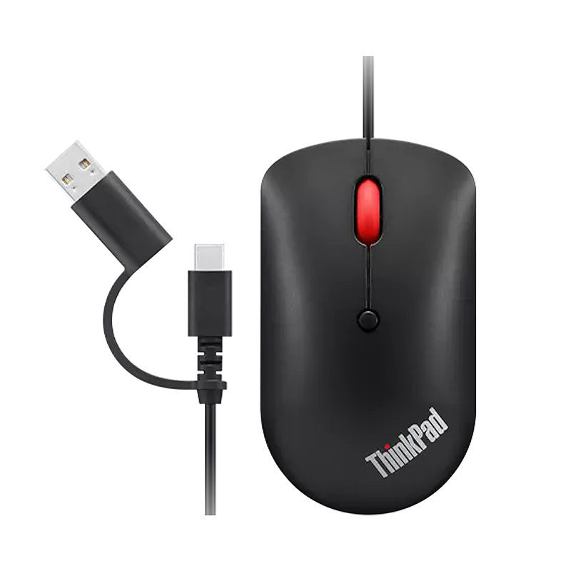Lenovo 4Y51D20850 mus Kontor Ambidextrous USB Type-C Optisk 2400 dpi