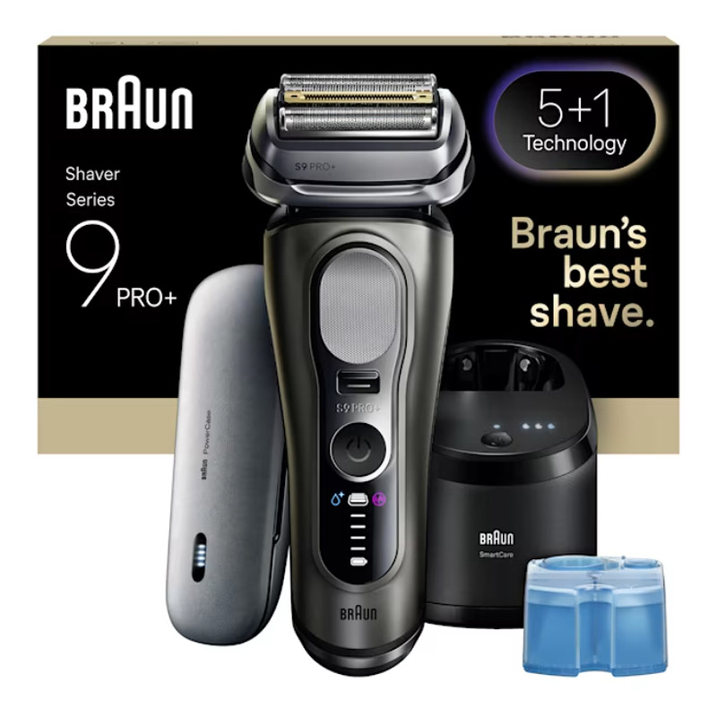 Braun Series 9 Pro+ 9675cc Folie shaver Trimmer Grå, Sølv
