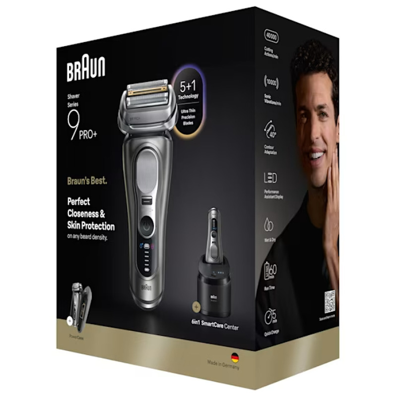 Braun Series 9 Pro+ 9675cc Folie shaver Trimmer Grå, Sølv - Billede 2