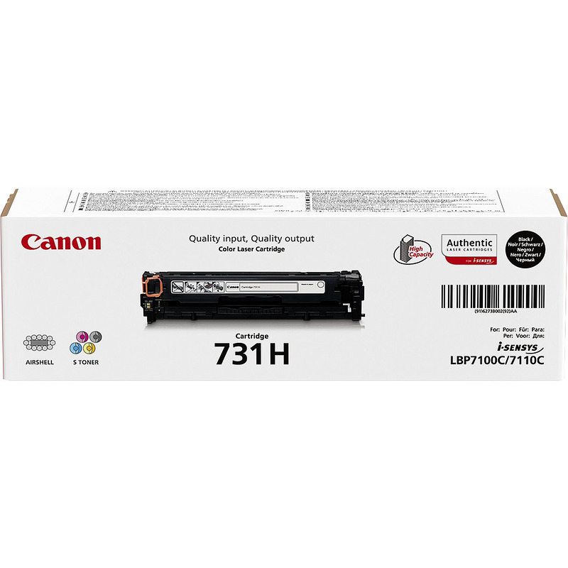Canon 731H tonerpatron 1 stk Original Sort - Billede 2