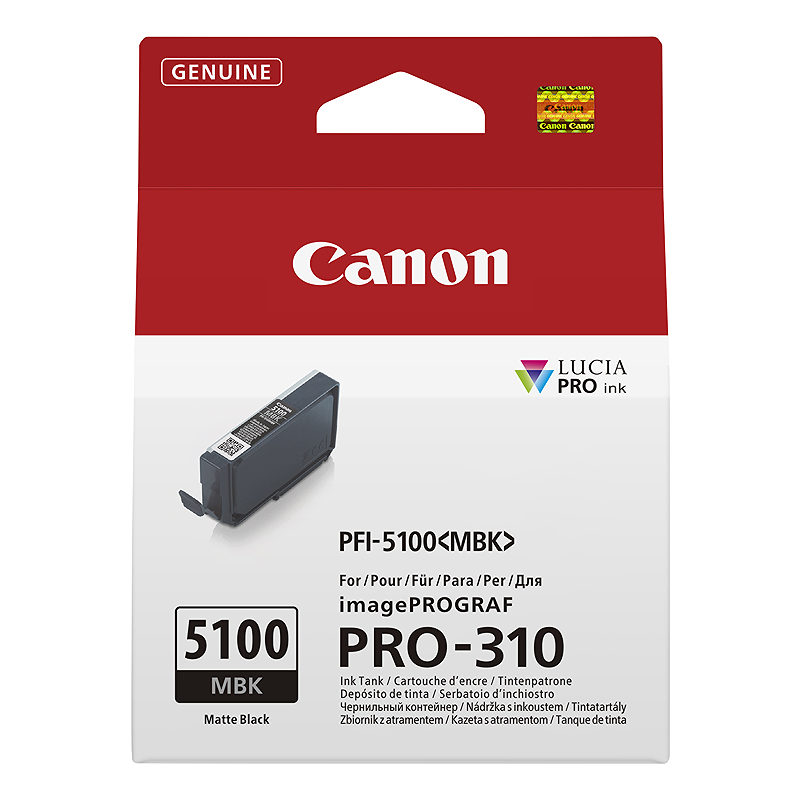 Canon PFI-5100 MBK blækpatron 1 stk Original Mat sort