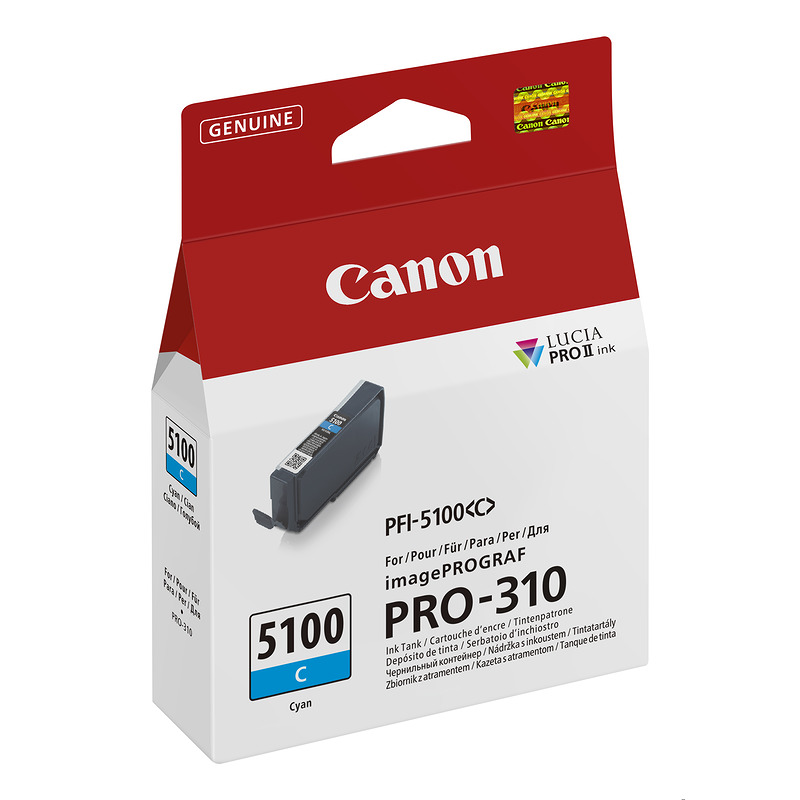 Canon PFI-5100 C blækpatron 1 stk Original Blå - Billede 2