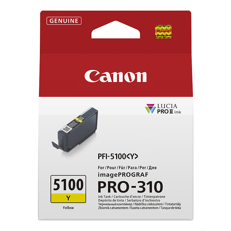 Canon PFI-5100 Y blækpatron 1 stk Original Gul