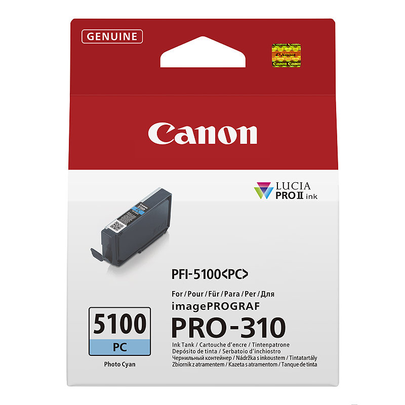 Canon PFI-5100 PC blækpatron 1 stk Original Foto cyan