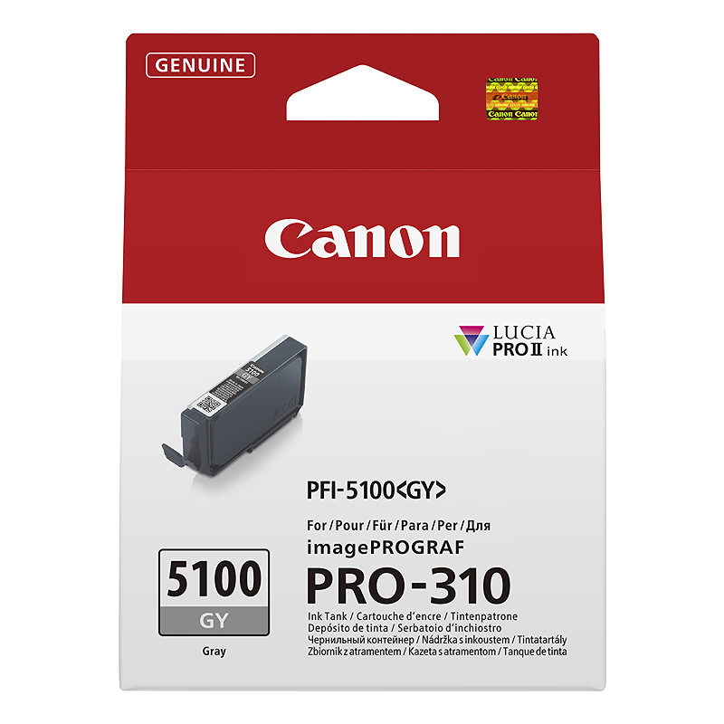Canon PFI-5100 GY blækpatron 1 stk Original Grå