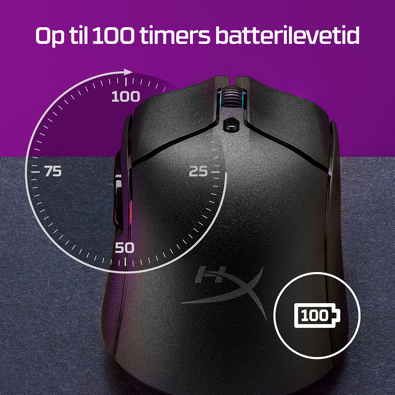 HyperX Pulsefire Haste 2 – trådløs gaming-mus (sort) - Billede 5