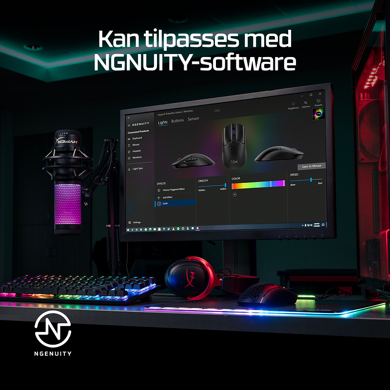HyperX Pulsefire Haste 2 – trådløs gaming-mus (sort) - Billede 7