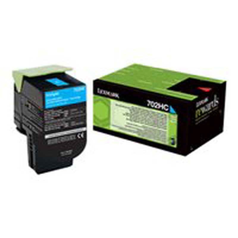 Lexmark Toner 70C2HC0 / 702HC Cyan XL