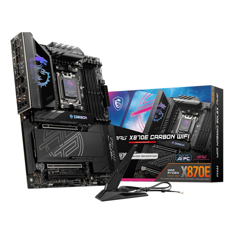 MSI MPG X870E CARBON WIFI bundkort AMD X870E Sokkel AM5 ATX