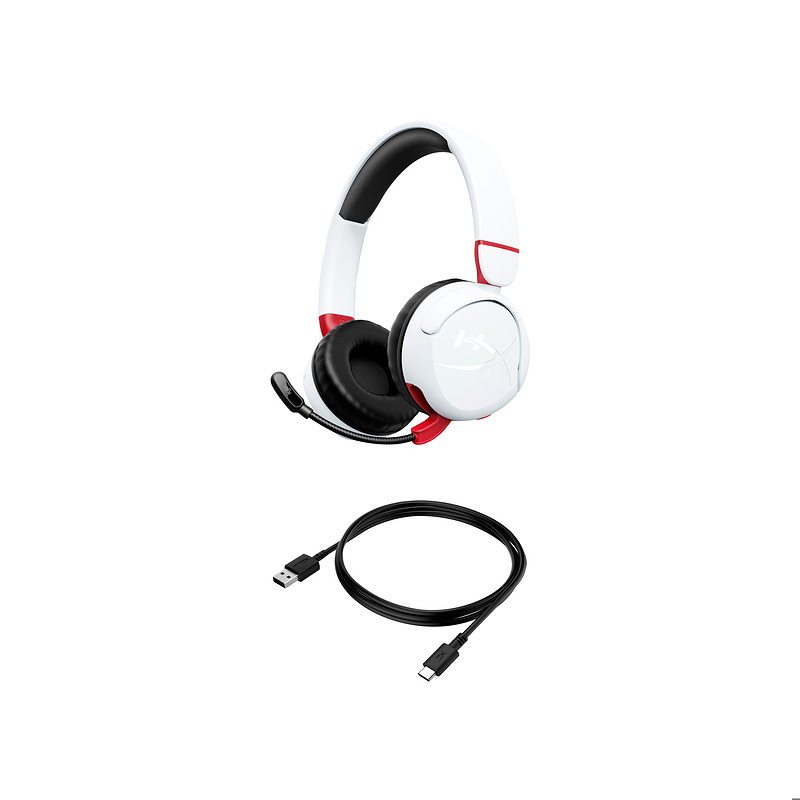 HyperX Cloud Mini – trådløst gaming-headset (hvidt) - Billede 8